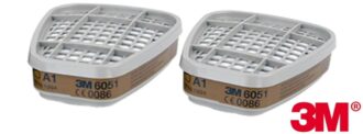 Filtr proti plynům a parám 3M™ 6051 A1 2ks v balení