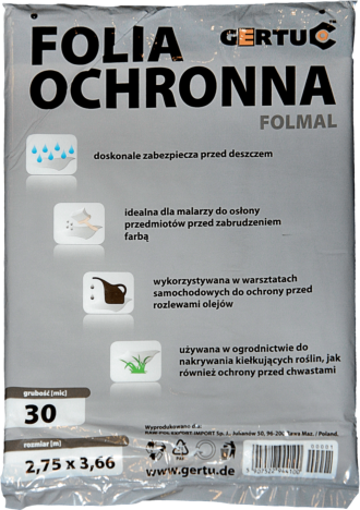 Ochranná zakrývací fólie GERTUC 2,75 x 3,66 m