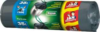 Pytle na odpad 35 litrové 15ks stahovací
