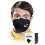 Hygienické rouško KN95 černé s ventilem 5 vrstvé 10ks