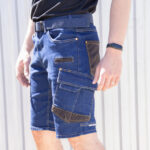 Pracovní džínové kraťasy strečové JEANS STRETCH BLUE