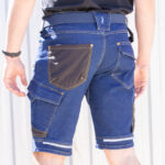 Pracovní džínové kraťasy strečové JEANS STRETCH BLUE