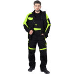 Zimní pracovní kalhoty s laclem TANZO FLUO