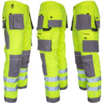 Reflexní montérky PROFI HIVIS GREY GELB