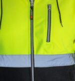 Flísová reflexní mikina s kapucí HIVIS HOOD BLACK