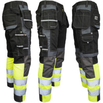 Bavlněné reflexní kalhoty HAYER BLACK HIVIS
