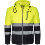 Flísová reflexní mikina s kapucí HIVIS HOOD BLACK
