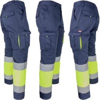 Reflexní kalhoty s elastanem MANNLAND HIVIS NAVY