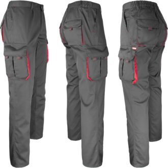 Dámské pracovní montérky s elastanem FRAULAND GREY RED