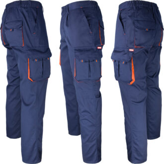 Pracovní kalhoty s elastanem MANNLAND NAVY ORANGE