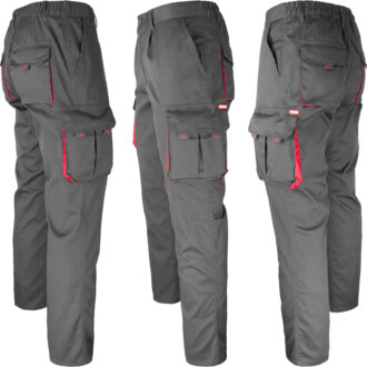 Pracovní kalhoty s elastanem MANNLAND GREY RED