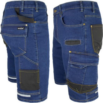 Pracovní džínové kraťasy strečové JEANS STRETCH BLUE