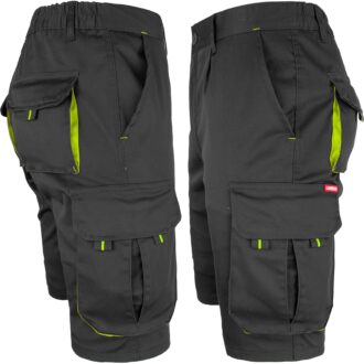 Dámské montérkové kraťasy s elastanem FRAULAND BLACK YELLOW