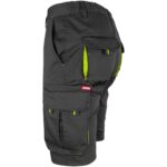 Dámské montérkové kraťasy s elastanem FRAULAND BLACK YELLOW