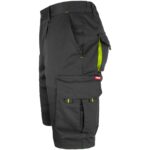 Dámské montérkové kraťasy s elastanem FRAULAND BLACK YELLOW
