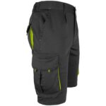 Dámské montérkové kraťasy s elastanem FRAULAND BLACK YELLOW