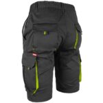 Dámské montérkové kraťasy s elastanem FRAULAND BLACK YELLOW