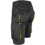 Dámské montérkové kraťasy s elastanem FRAULAND BLACK YELLOW