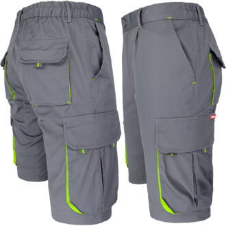 Dámské montérkové kraťasy s elastanem FRAULAND GREY YELLOW