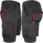 Montérkové kraťasy s elastanem MANNLAND BLACK RED
