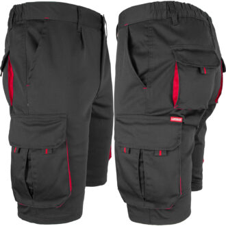 Montérkové kraťasy s elastanem MANNLAND BLACK RED