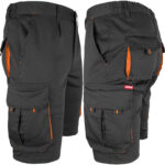 Montérkové kraťasy s elastanem MANNLAND BLACK ORANGE