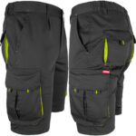 Montérkové kraťasy s elastanem MANNLAND BLACK YELLOW