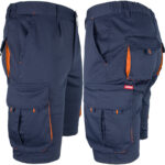 Montérkové kraťasy s elastanem MANNLAND NAVY ORANGE