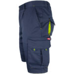 Montérkové kraťasy s elastanem MANNLAND NAVY YELLOW