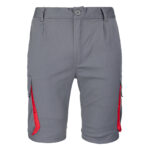 Montérkové kraťasy s elastanem MANNLAND GREY RED