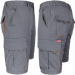 Montérkové kraťasy s elastanem MANNLAND GREY ORANGE