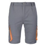 Montérkové kraťasy s elastanem MANNLAND GREY ORANGE