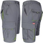 Montérkové kraťasy s elastanem MANNLAND GREY YELLOW