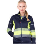 Dámská elastická pracovní bunda FRAULAND HIVIS NAVY