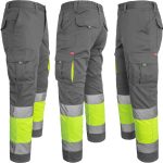 Reflexní kalhoty s elastanem MANNLAND HIVIS GREY