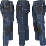 Pracovní džínové kalhoty strečové JEANS WORK BLUE