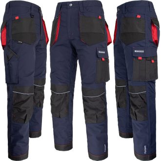 Pracovní montérky do pasu PROFI NAVY RED 2.0