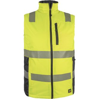 Reflexní zateplená pracovní vesta LASER YELLOW