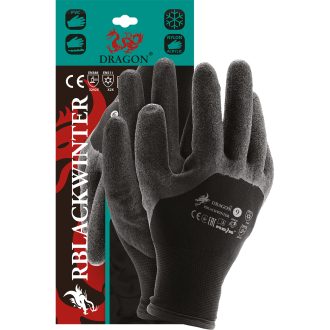 Máčené zimní pracovní rukavice BLACK WIN