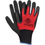 Pracovní rukavice máčené v latexu RICK FOAM RED